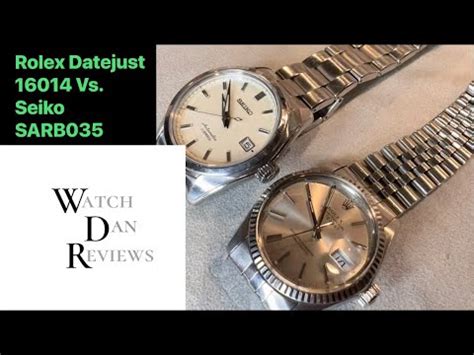 seiko sarb035 vs rolex|Rolex Datejust 16014 Vs. Seiko SARB035: Similar, .